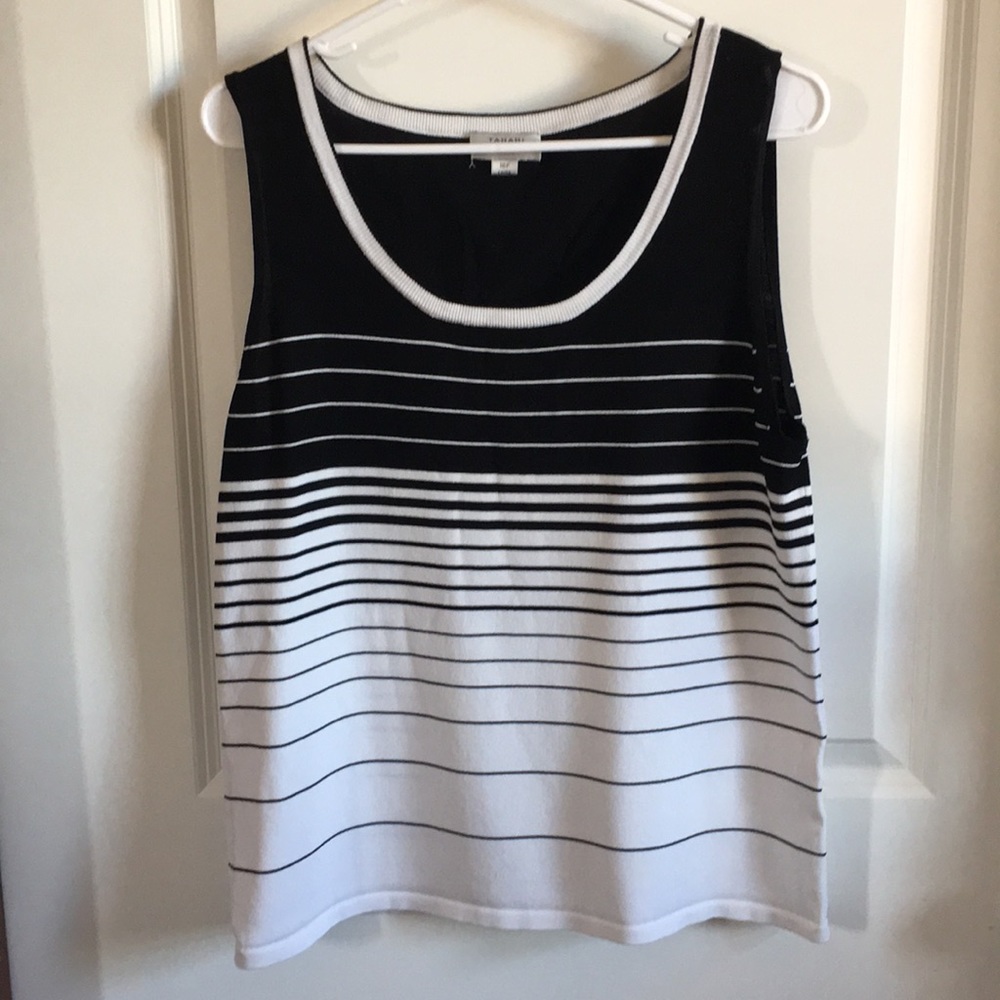 Tahari Arthur S. Lavine 16P black and White Stripe